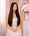 Straight Human Hair Wig – 100% Human Hair, Sleek Straight Style, Lace Front, Europe